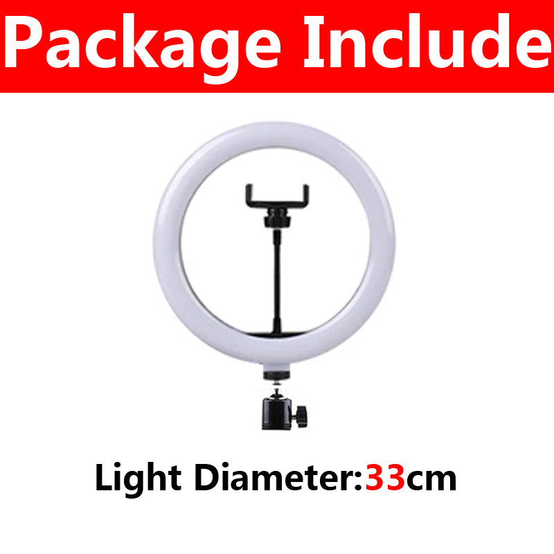 LED Ring Light with Phone Holder for TikTok YouTube Makeup Live Studio