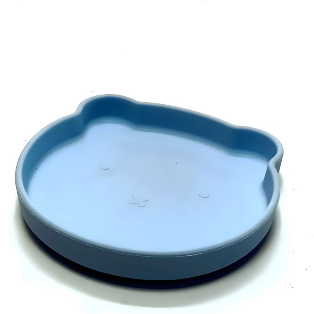 Silicone Tableware Set Cartoon Baby Dinner Plate Fork Spoon Set Baby Silicone Bowl Auxiliary Food B