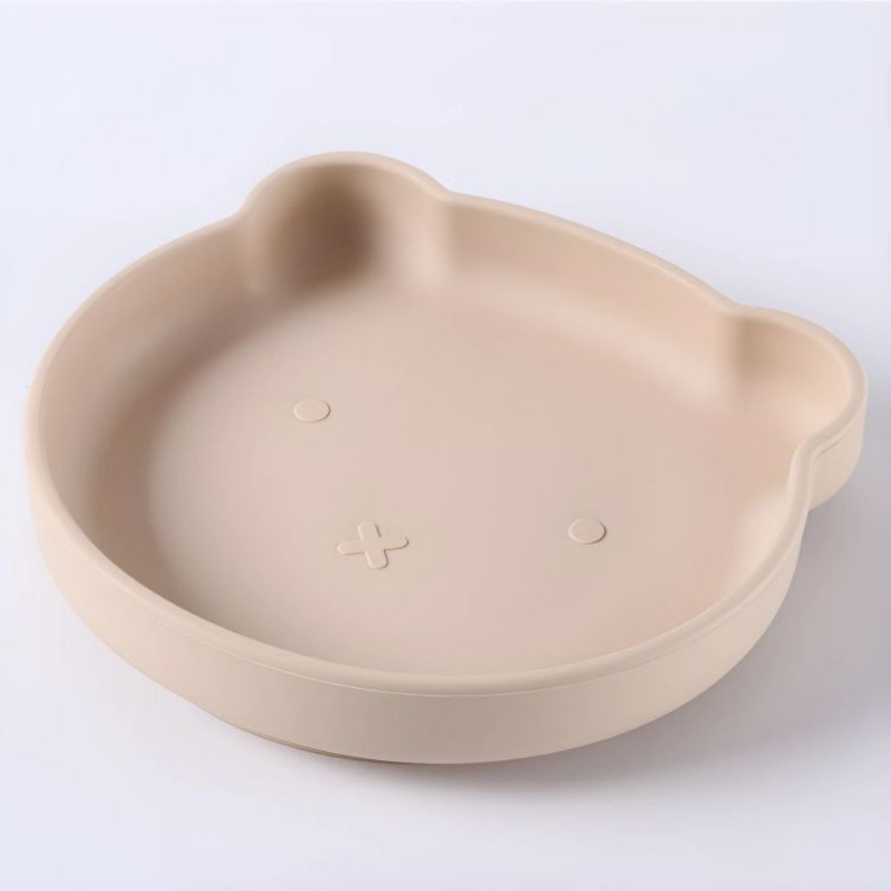 Silicone Tableware Set Cartoon Baby Dinner Plate Fork Spoon Set Baby Silicone Bowl Auxiliary Food B