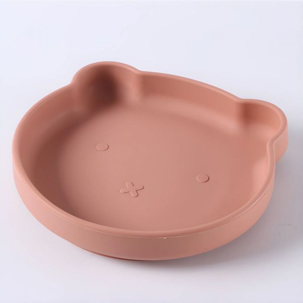 Silicone Tableware Set Cartoon Baby Dinner Plate Fork Spoon Set Baby Silicone Bowl Auxiliary Food B