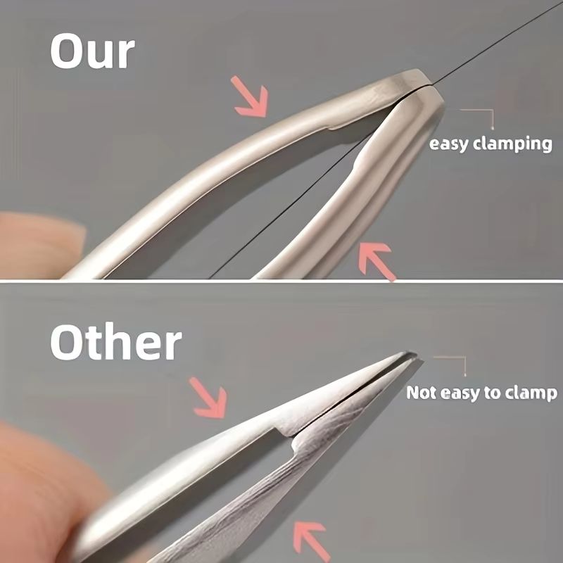 Premium RoundHead Precision Tweezers For Eyebrow  Facial Hair Removal 5