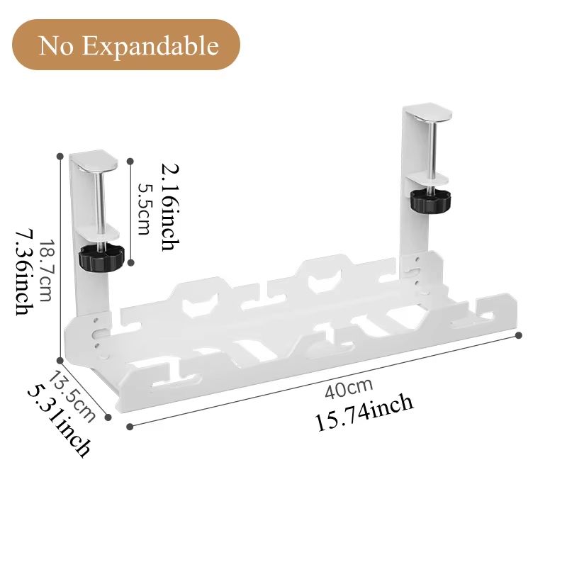 Telescopic UnderTable Metal Cable Management Tray For Home  Office 8