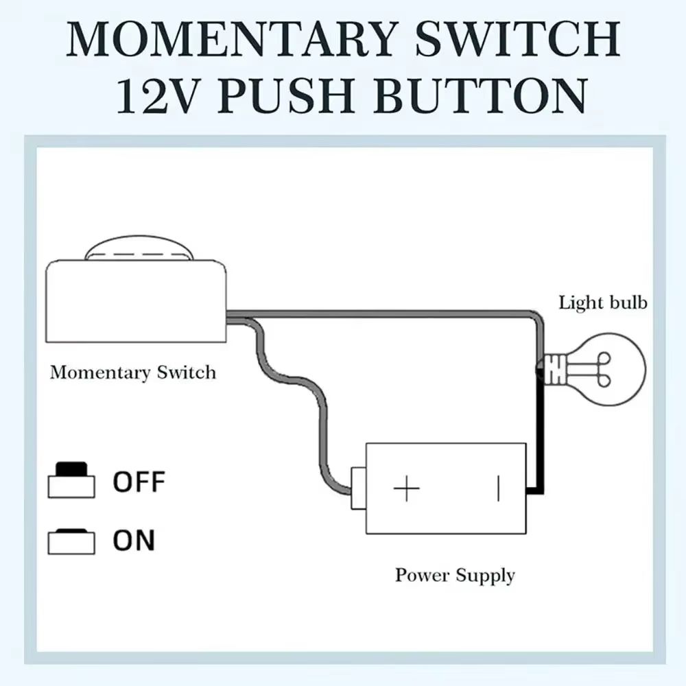 Mini SurfaceMount Momentary PushButton OnOff Switch 12 V24 V 5
