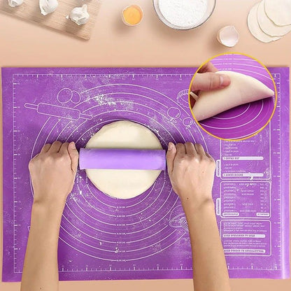 Premium Silicone Pastry  Baking Mat NonStick Dough Rolling Mat With Measurements  Guide 1