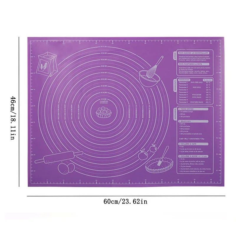 Premium Silicone Pastry  Baking Mat NonStick Dough Rolling Mat With Measurements  Guide 5