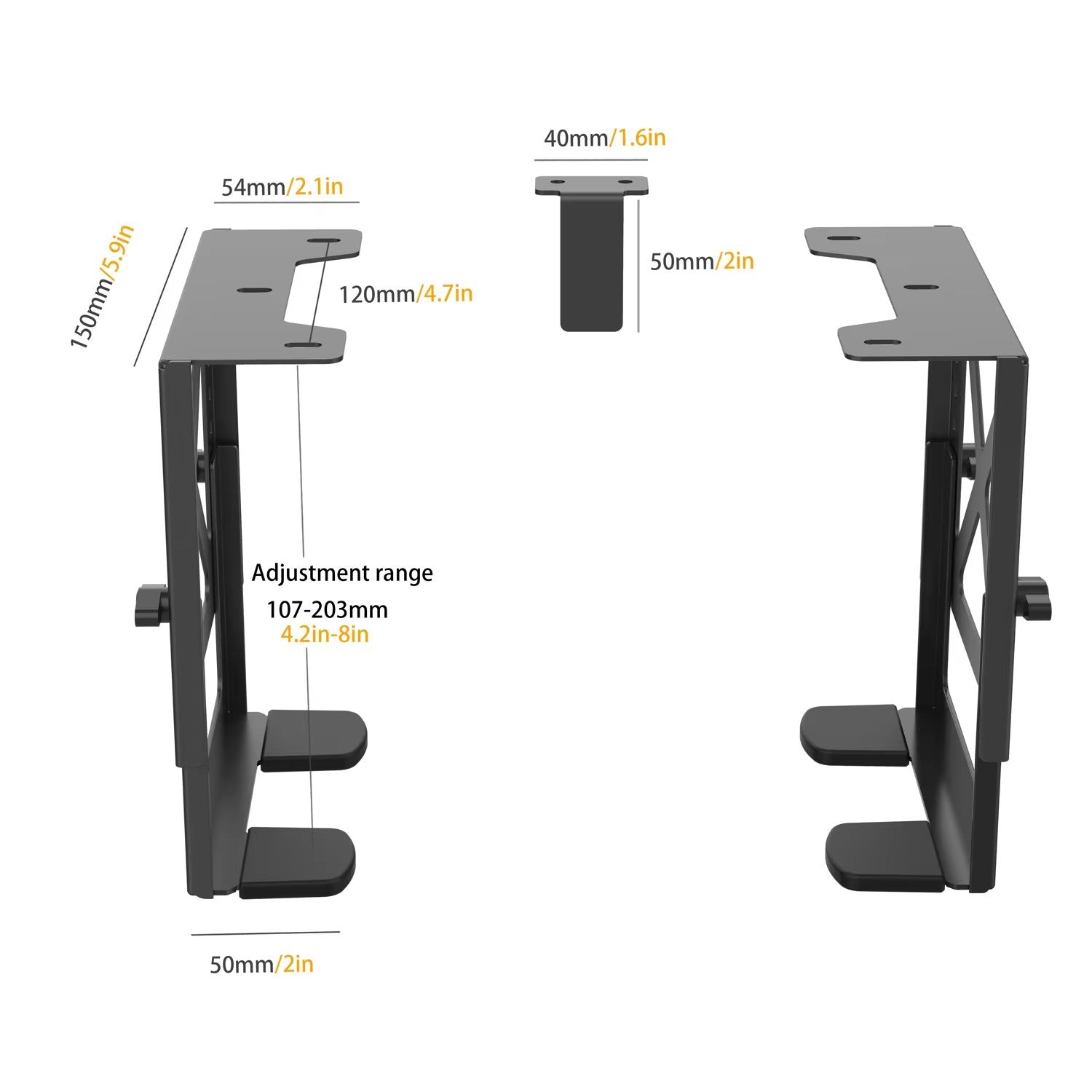 Monzlteck Adjustable UnderDesk Mount Bracket For PC  NAS Storage 4