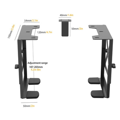 Monzlteck Adjustable UnderDesk Mount Bracket For PC  NAS Storage 4