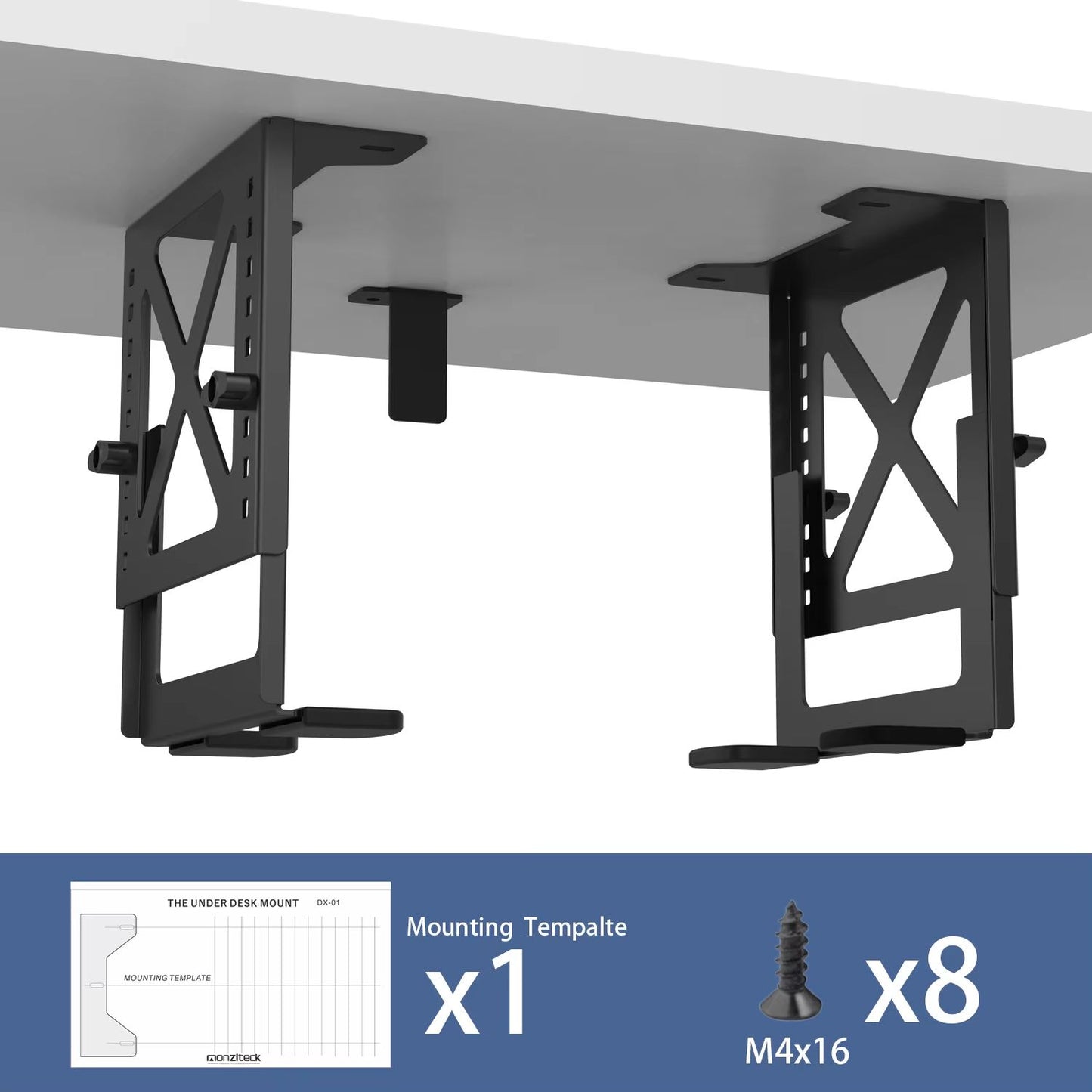 Monzlteck Adjustable UnderDesk Mount Bracket For PC  NAS Storage 5