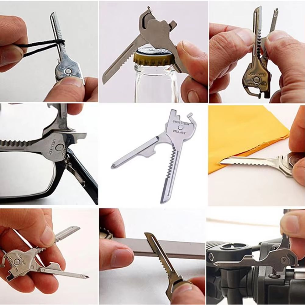 KeyShape Mini MultiTool Keychain With Knife  Screwdriver Utility 4