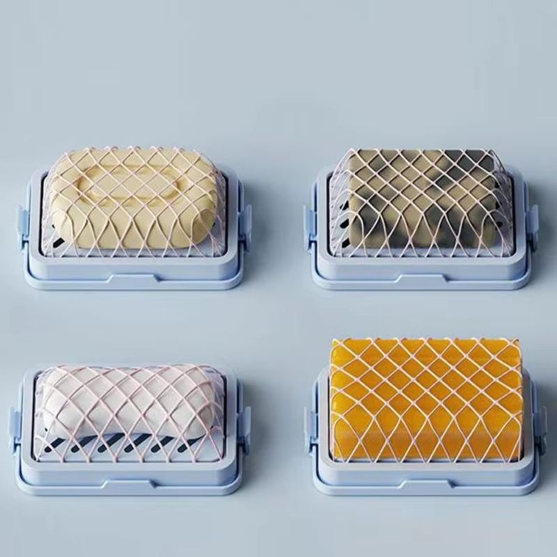High-Elastic Mesh Soap Box for Laundry & Bathroom – Non-Slip Drain Storage Holder