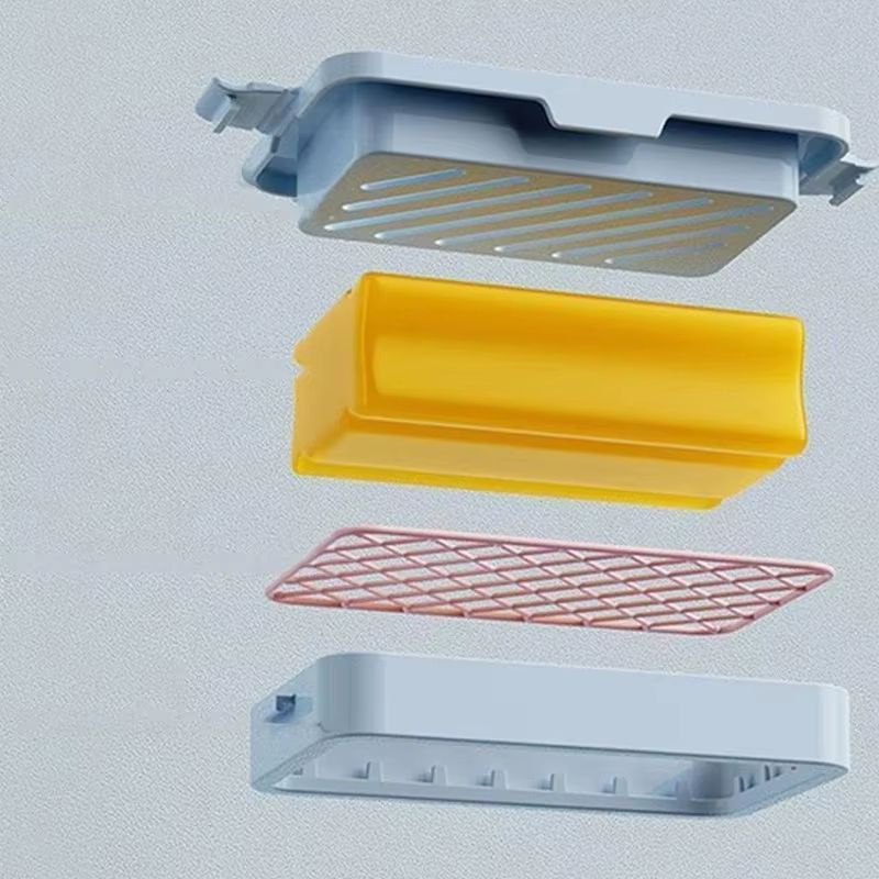 HighElastic Mesh Soap Box For Laundry  Bathroom  NonSlip Drain Storage Holder 5