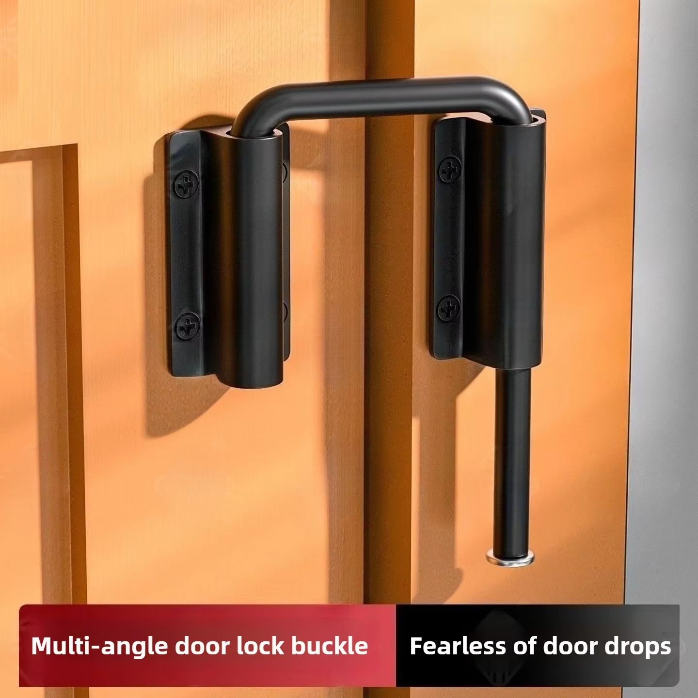 Durable Aluminum Alloy 90/180° Adjustable Anti-Theft Door Latch Lock