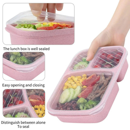 EcoStack WheatStraw 3Compartment Bento Box  Meal Prep  Food Storage Solution 3