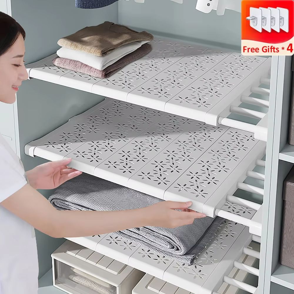 SmartSpace Adjustable Wall-Mounted Organizer Rack – Space Saving Kitchen & Closet Storage System