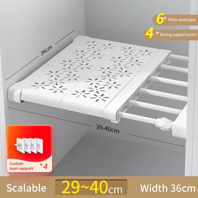 SmartSpace Adjustable WallMounted Organizer Rack  Space Saving Kitchen  Closet Storage System 9