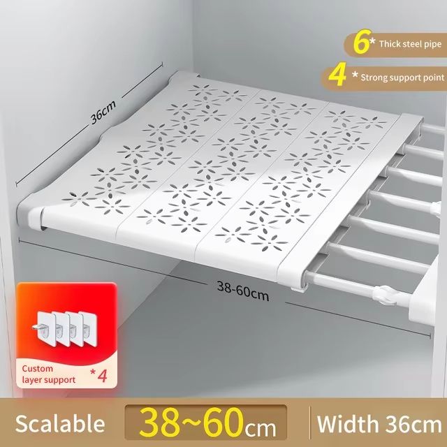 SmartSpace Adjustable WallMounted Organizer Rack  Space Saving Kitchen  Closet Storage System 10