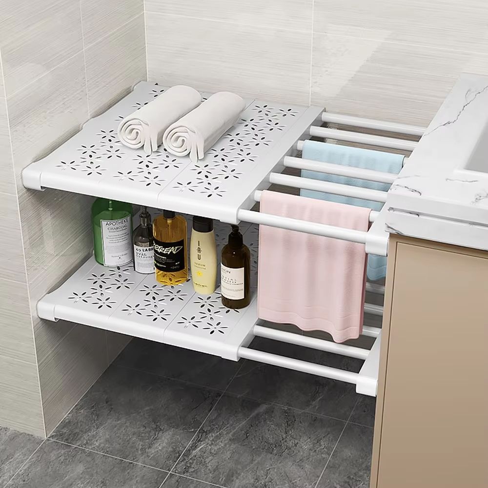 SmartSpace Adjustable WallMounted Organizer Rack  Space Saving Kitchen  Closet Storage System 3