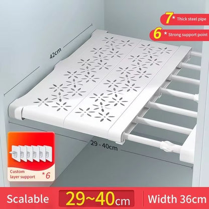 SmartSpace Adjustable WallMounted Organizer Rack  Space Saving Kitchen  Closet Storage System 4