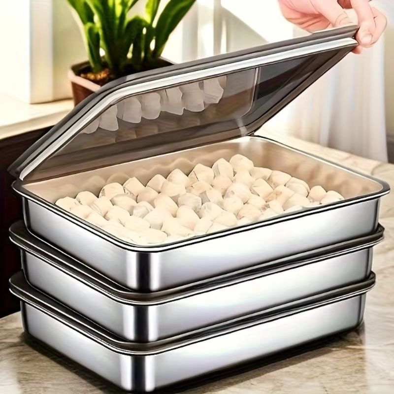 ProChef Stainless Tri-Tray Set with Lids – Non-Stick Roasting & Baking System