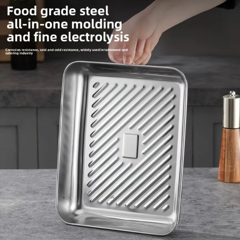 ProChef Stainless TriTray Set With Lids  NonStick Roasting  Baking System 4