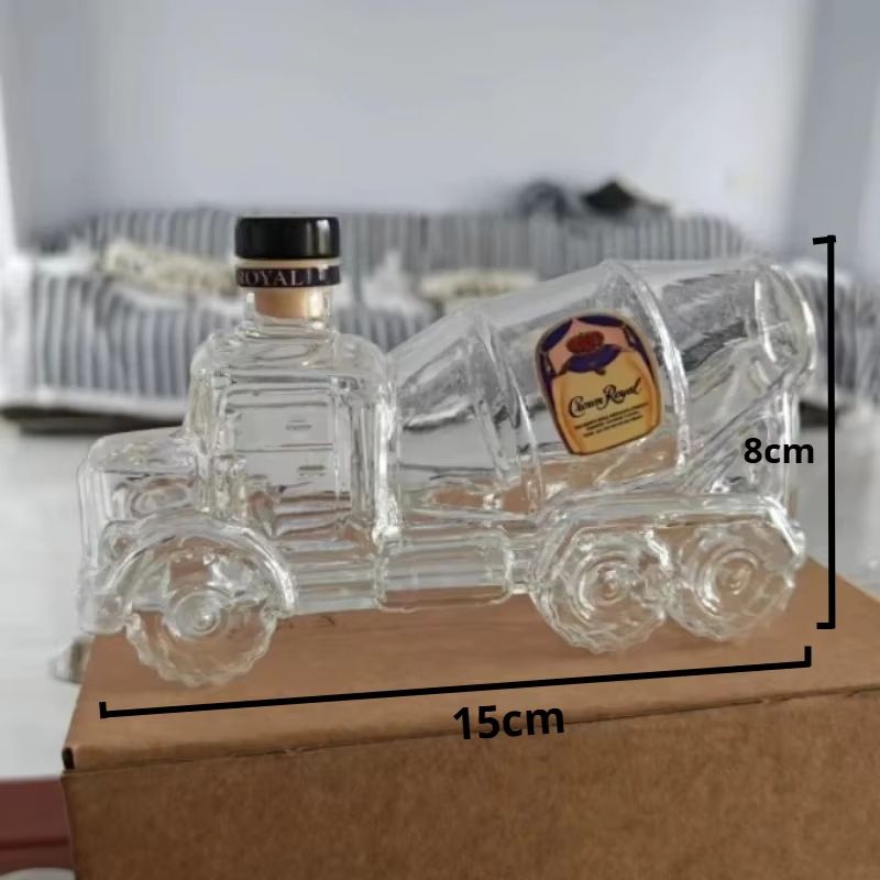 IndustrialMix Glass Spirits Dispenser  Creative Cement Blender Design Bottle For Whiskey  Vodka 1