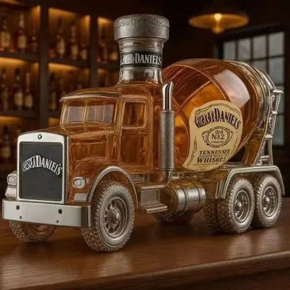 IndustrialMix Glass Spirits Dispenser  Creative Cement Blender Design Bottle For Whiskey  Vodka 2