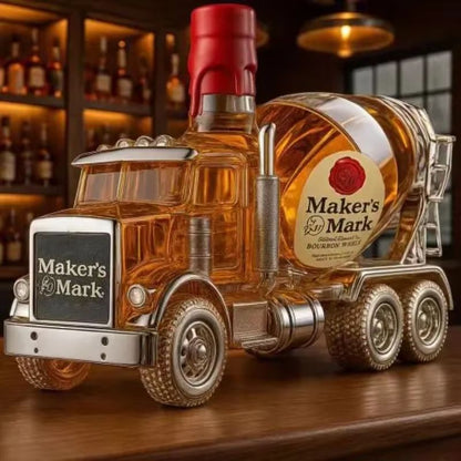 IndustrialMix Glass Spirits Dispenser  Creative Cement Blender Design Bottle For Whiskey  Vodka 3