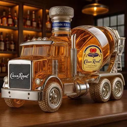 IndustrialMix Glass Spirits Dispenser  Creative Cement Blender Design Bottle For Whiskey  Vodka 6