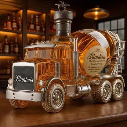 IndustrialMix Glass Spirits Dispenser  Creative Cement Blender Design Bottle For Whiskey  Vodka 8