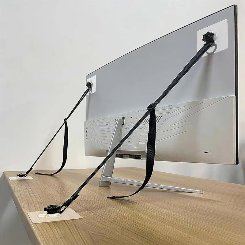 Adjustable No-Drill TV Safety Straps & Anti-Tip Furniture Anchors – 2-Piece Set