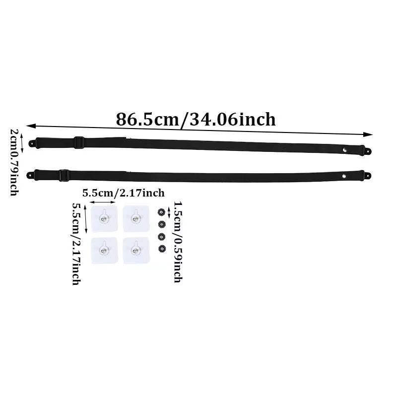 Adjustable NoDrill TV Safety Straps  AntiTip Furniture Anchors  2Piece Set 5