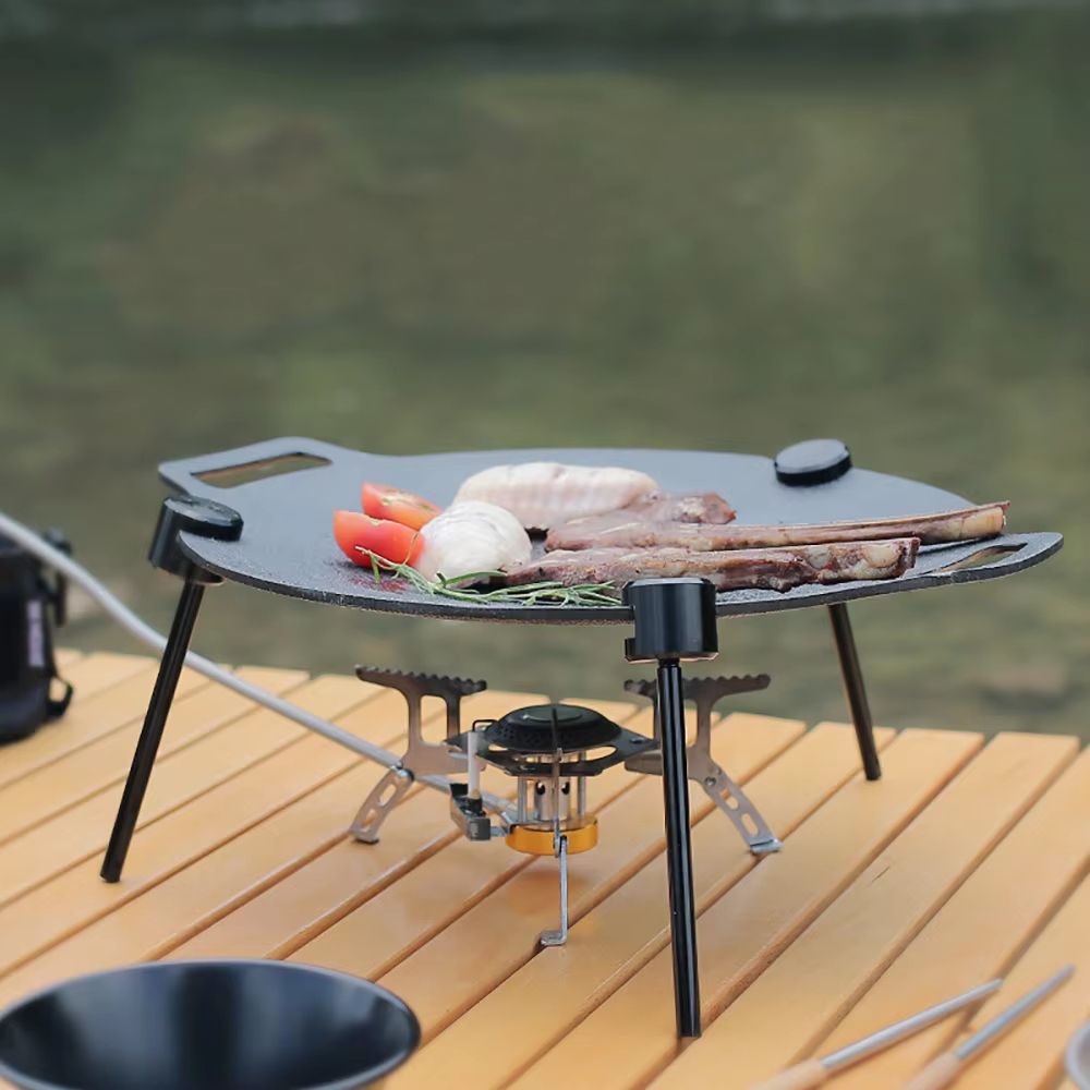 Portable Adjustable Triangular Grill  Pot Rack With Chain For Outdoor BBQ  Camping 1