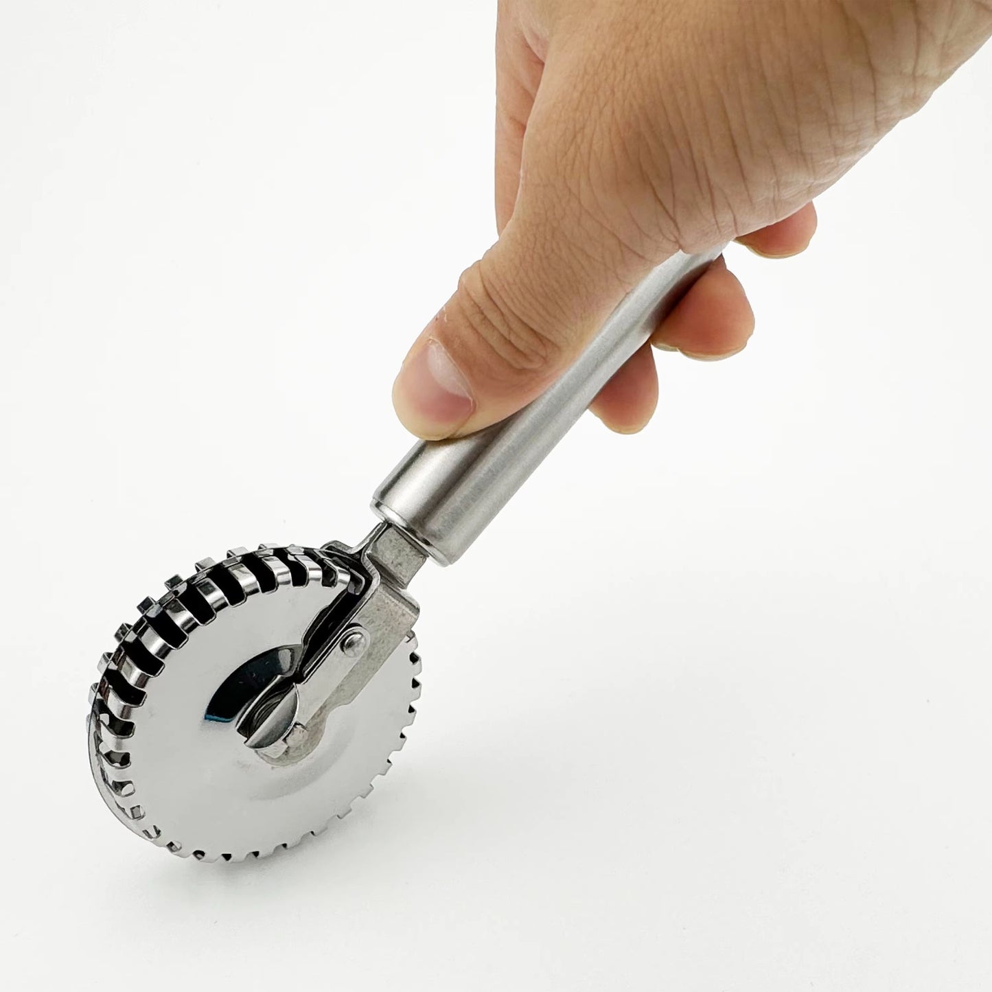 DoubleSided Stainless Steel Pastry Roller  EdgeSealing Embossing Cutter 1
