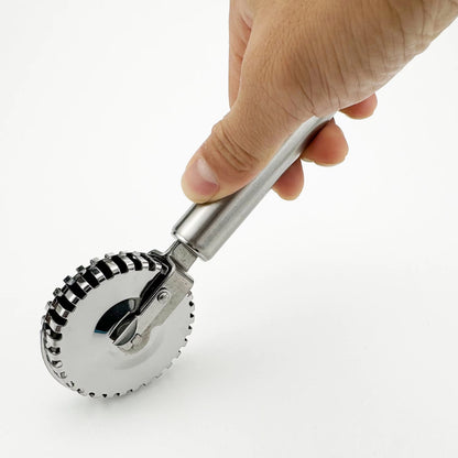 DoubleSided Stainless Steel Pastry Roller  EdgeSealing Embossing Cutter 1