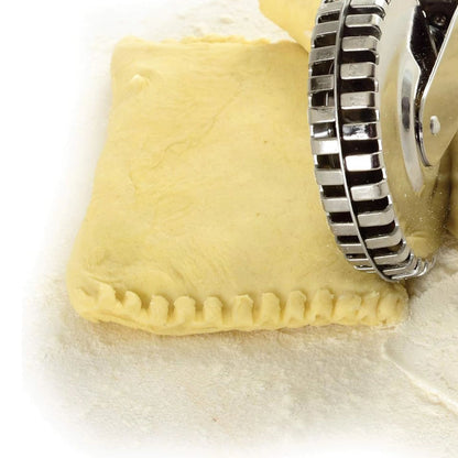 DoubleSided Stainless Steel Pastry Roller  EdgeSealing Embossing Cutter 7
