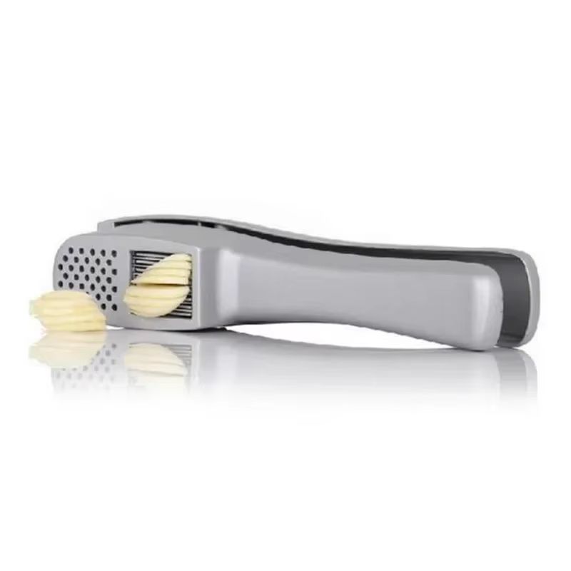 DualAction Zinc Alloy Garlic Press  Slicer  2in1 Manual Kitchen Gadget 5