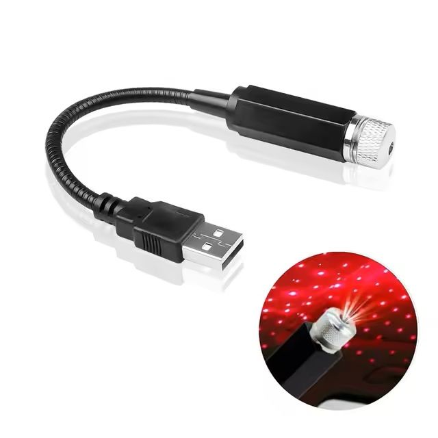 USB Mini LED Star Night Light Projector For Car Roof And Room Ceiling 10
