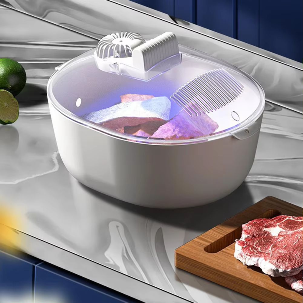 4in1 Smart QuickThaw Defrosting Tray  Circulating Meat Thaw Plate 2