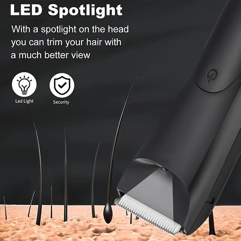 USB Body Hair Trimmer For Men  Beard Groin  Full Body Grooming 3