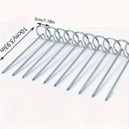 Stainless Steel Skewer Set For Air Fryers Ovens And Vertical Grills 6
