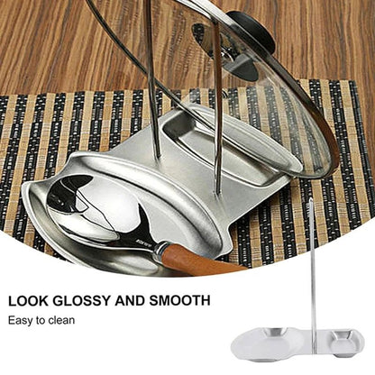Sleek Stainless Kitchen Lid  Spoon Organizer Rack 1