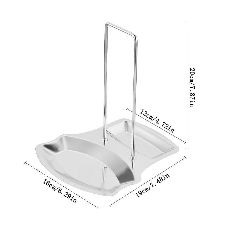 Sleek Stainless Kitchen Lid  Spoon Organizer Rack 5
