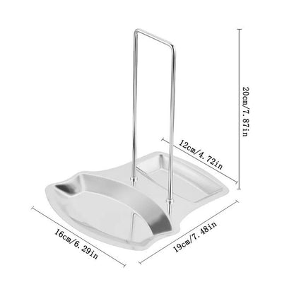 Sleek Stainless Kitchen Lid  Spoon Organizer Rack 5