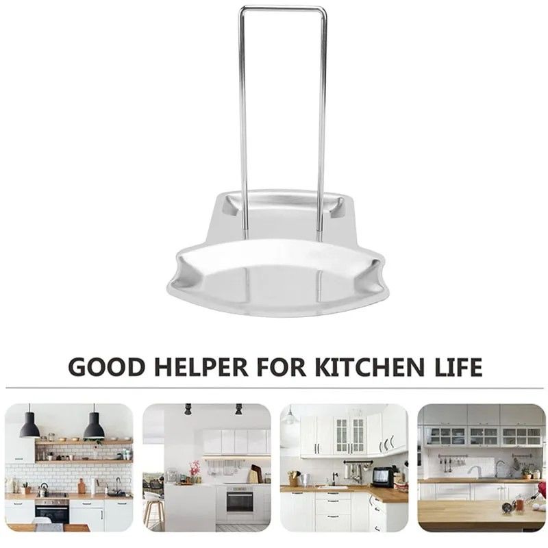 Sleek Stainless Kitchen Lid  Spoon Organizer Rack 3