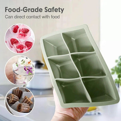 ArcticSquare Premium Silicone Ice Cube Tray with Leak-Proof Lid