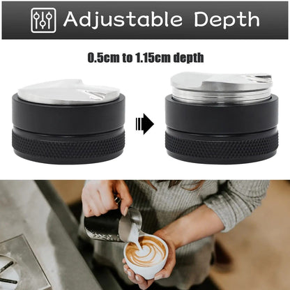 Premium Espresso Ground Leveler  Distributor Tool  Adjustable Depth Coffee Distribution Tool For 58