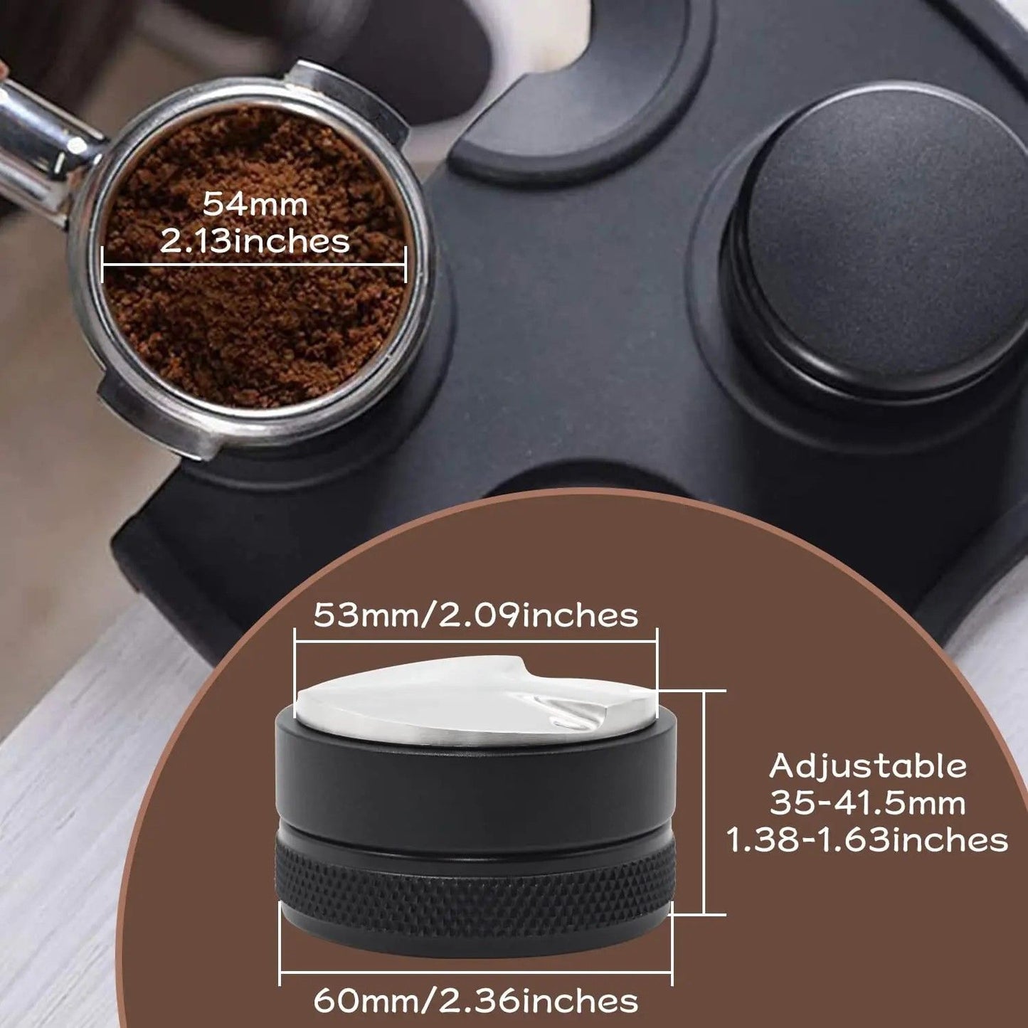 Premium Espresso Ground Leveler  Distributor Tool  Adjustable Depth Coffee Distribution Tool For 58