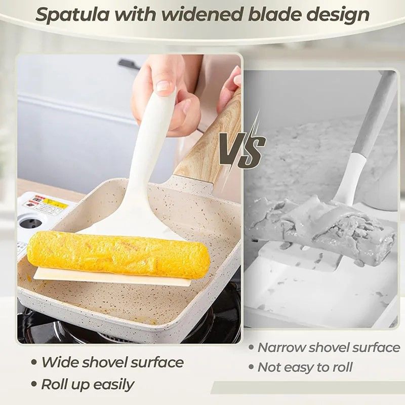 UltraWide Silicone Pancake  Pizza Turner  HeatResistant NonStick Spatula 4
