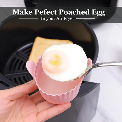 Silicone Air Fryer Egg & Baking Cups – Premium Food-Grade Egg Poacher for Air Fryer, Oven & Muffin Use