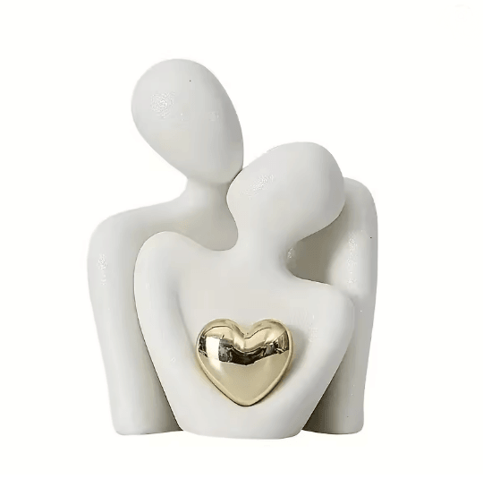 Romantic Couple Embrace Statue 4
